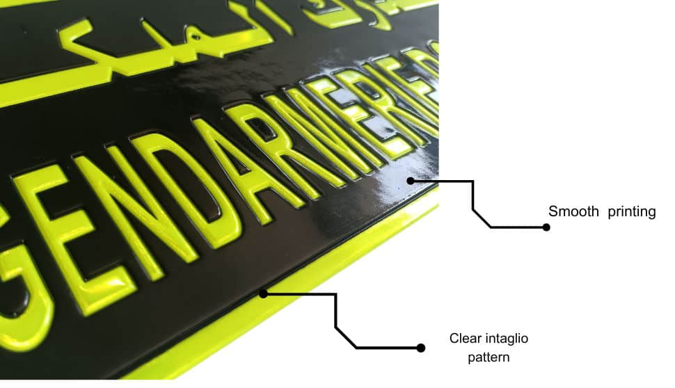Rectangle Reflective Strip with GR writing