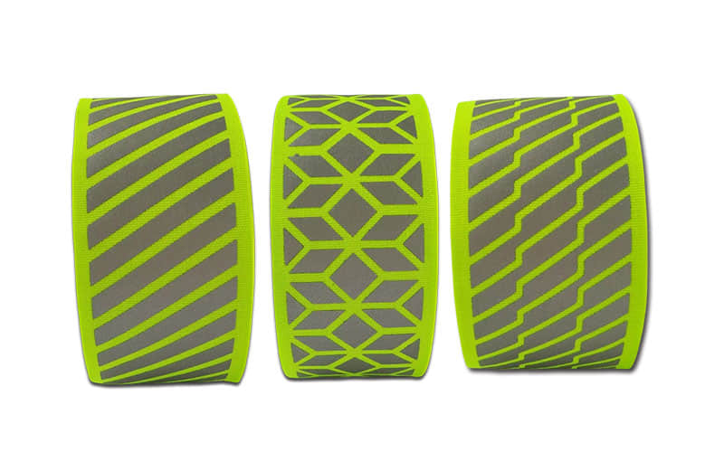 Reflective webbing different design sew on cloth